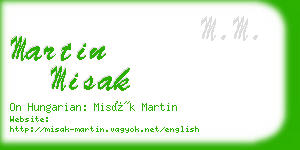 martin misak business card